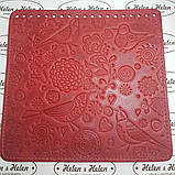 Клапан сумки 19*20. "Пташки". Колір "Червоний"., фото 2