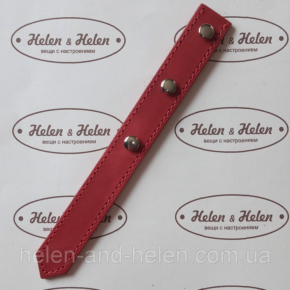 Декоративний хлястик для клапана 2*18. Колір "Червоний"., фото 1