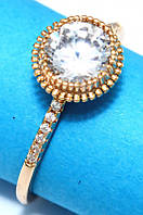 Кольцо Золотое Xuping с Круглым Камнем XP62