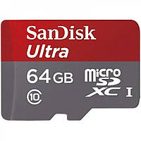 Карта памяти SanDisk Ultra microSDXC 64Gb (UHS-1)(120Mb/s)