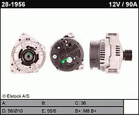 Генератор б/у на Mercedes C230, E220D, 208D, S350 3.5 TD (140), Ssangyong, Fendt CA1062, 12V-90A