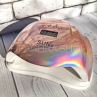 Лампа для маникюра и педикюра LED + UV, сушка для гель-лака, ногтей Sun X 54 W зеркальная