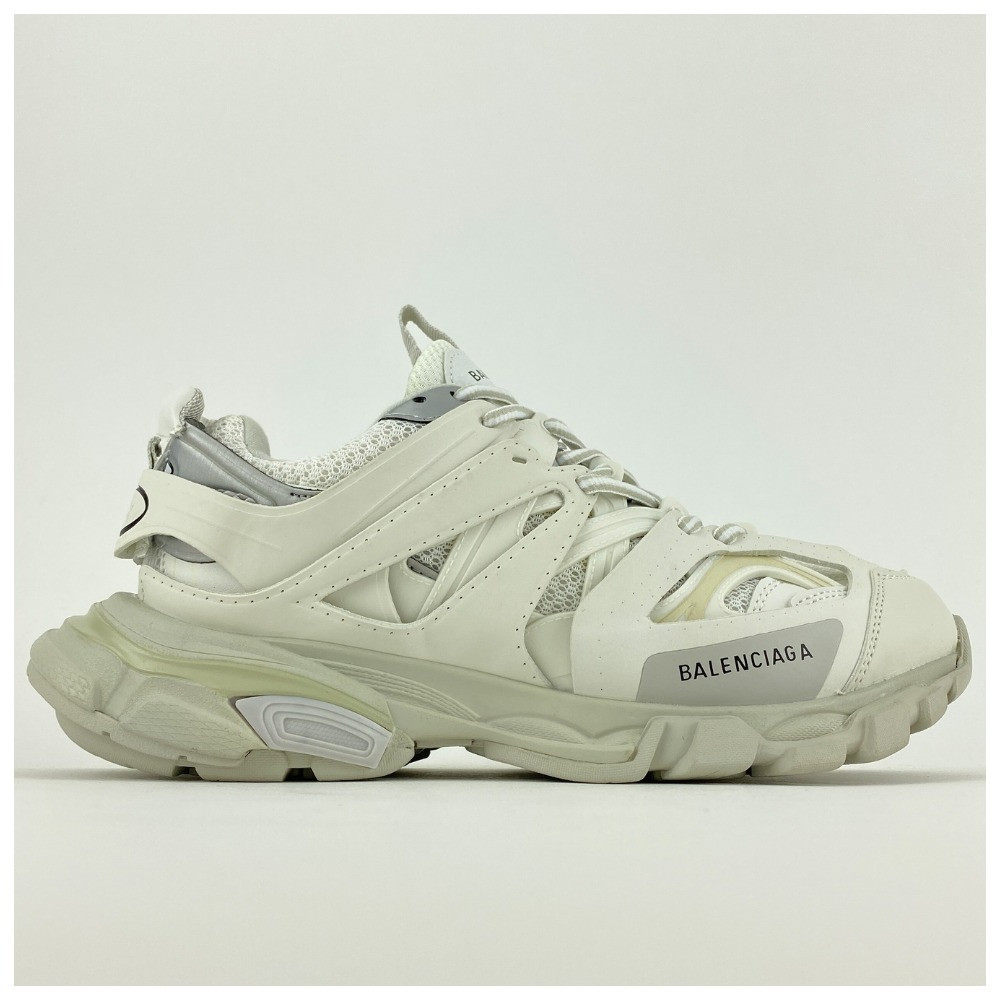 Чоловічі / жіночі кросівки Balenciaga Track Triple White, білі шкіряні кросівки баленсіага трек баленсіяга, фото 1