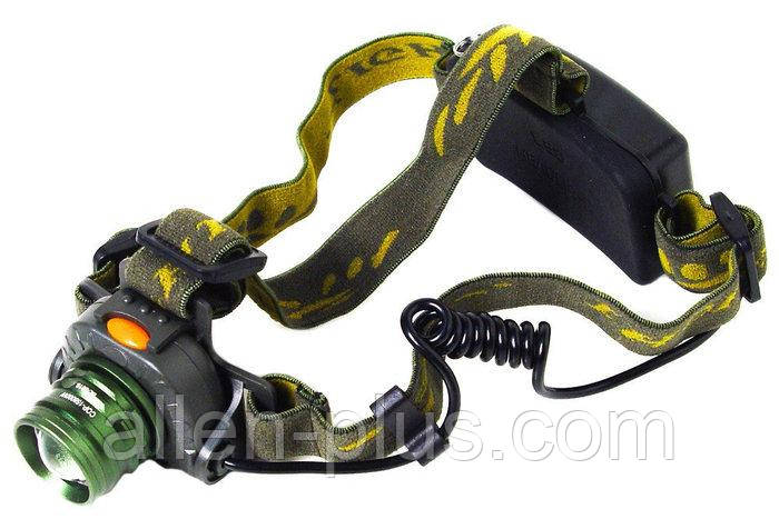 Ліхтар акумуляторний налобний з датчиком руху BL-6616-XPE, (2х18650, 3 режими)