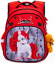 Набір шкільний рюкзак для дівчинки в 1-4 клас пенал і сумка для взуття Поні Єдиноріг SkyName R3-233, фото 3