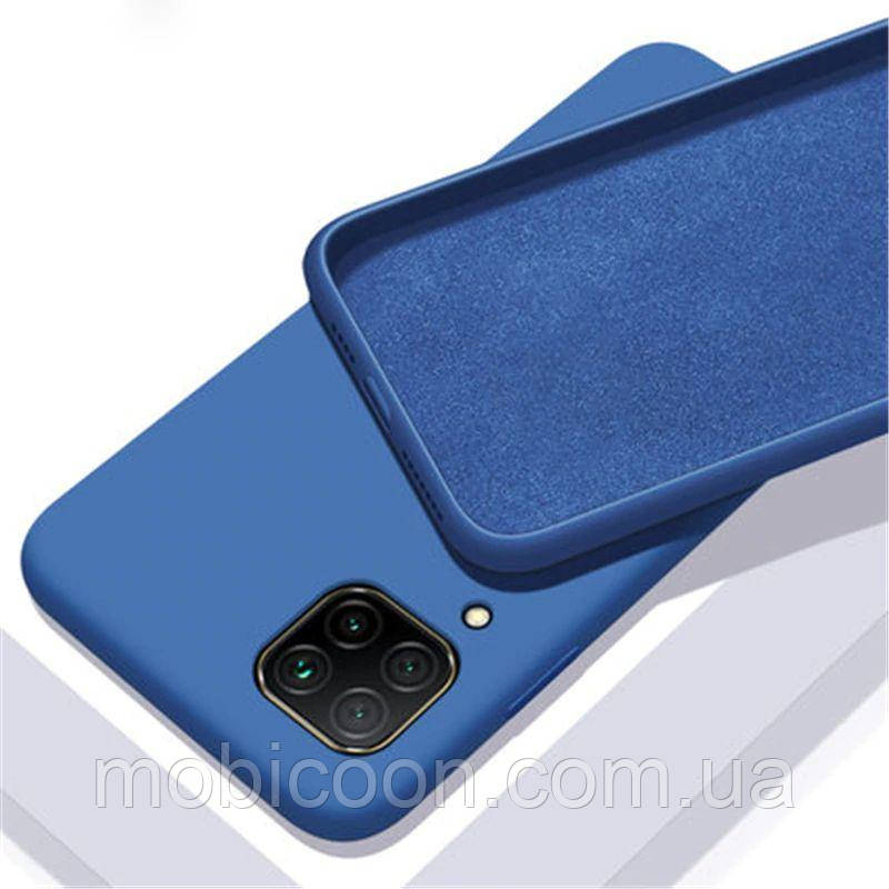 Чехол Silicone Case full для Samsung Galaxy M12 (M127) Navy Blue, фото 1