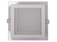 LED-панель Luxel врезная со стеклянным декором 18W 4000K квадрат
