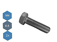 Болт M4х8 шестигранный 8.8 DIN 933, ГОСТ 7805 в цинке