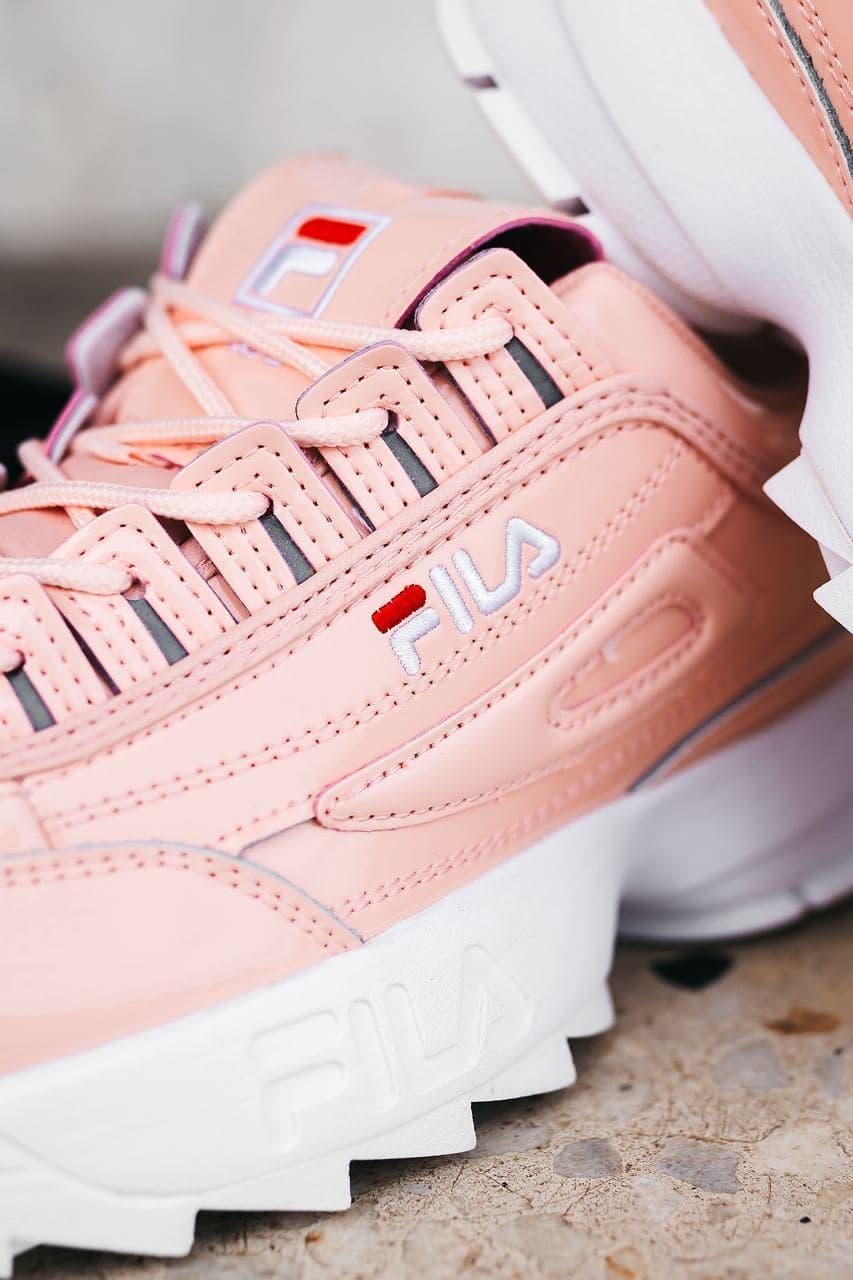 Salmon pink white best sale fila