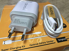 Мережевий зарядний пристрій Realme R202 кабель Type-C - USB 18W QC3.0 Швидка зарядка Швидка зарядка, фото 2