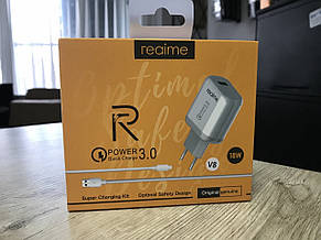 Мережевий зарядний пристрій Realme R202 кабель Type-C - USB 18W QC3.0 Швидка зарядка Швидка зарядка, фото 3