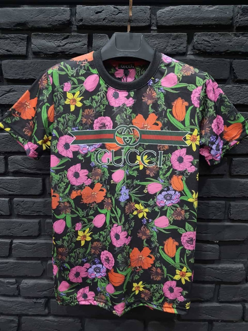 Чоловіча різнокольорова футболка Gucci гуччі гучі