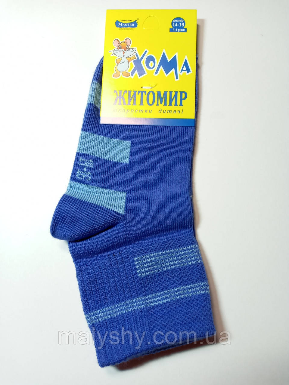 Дитячі демісезонні шкарпетки ХОМА ЖИТОМИР р. 14-16 ПОЛОСА - синій / шкарпетки весна-осінь