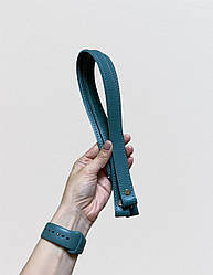 Ручки на гвинтах для шоппера, з загином, натуральна шкіра, 50,60,70х2 см