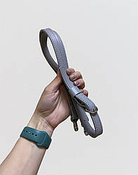 Ремінець сумковий на пряжці (регульований), натуральна шкіра в ДВА шари,прошитий , з карабінами, 120х1,5см