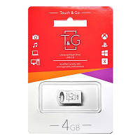 USB накопитель 4GB T&G Silver Metal Short Series