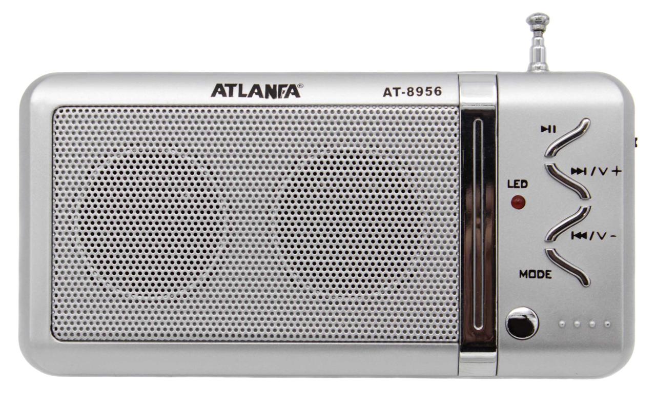 Радіоприймач Atlanfa AT-8956 акумуляторний, USB/SD програвач