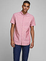 Рубашка JJESUMMER SHIRT SlimFIT 12163857 Rio Red Jack & Jones M Розовый