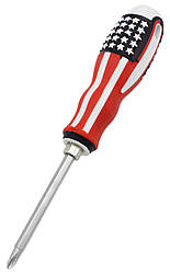 Отвертк двостороння з гумовою ручкою американський прапор