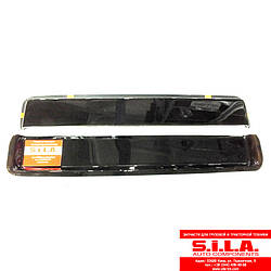 Дефлектори (вітрівки) скла двері чорні (к-кт з 2шт) (Н.Челни)