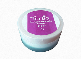 Акрилова Пудра прозора для нарощування нігтів, Tertio, 30 гр