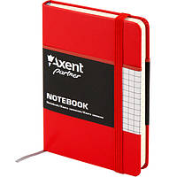 Книга записная Axent Partner 8301-03-A, A6-, 95x140 мм, 96листов, твердая обложка,красная