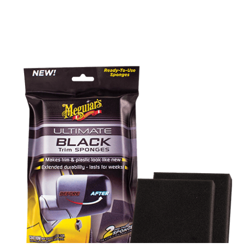 Губки для зберігання зовнішнього пластику Meguiar's G15800 Ultimate Black Trim Sponge, 2 шт./пач., фото 1
