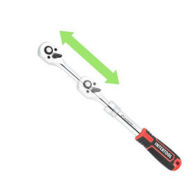 Рукоятка з храповим механізмом телескопічна, Cr-V STORM INTERTOOL ET-8005 Ручка з храповим механізмом