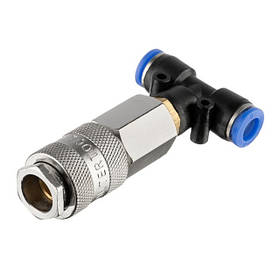 Трійник на шланг 8 мм шланг і швидкорознімне з'єднання до набору для продування кабіни вантажних авто INTERTOOL mg