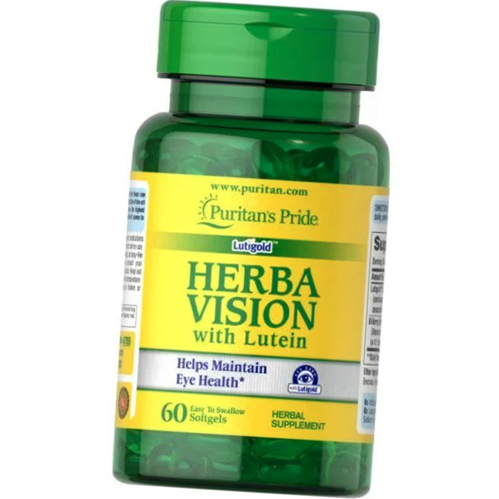 Лютеїн і чорниця для зору Puritan's Pride Herba Vision with Lutein 60 капсул