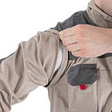 Куртка робоча 2 в 1, 100% бавовна, щільність 180 г/м², XXXL INTERTOOL SP-3036 Робочі куртки, фото 11