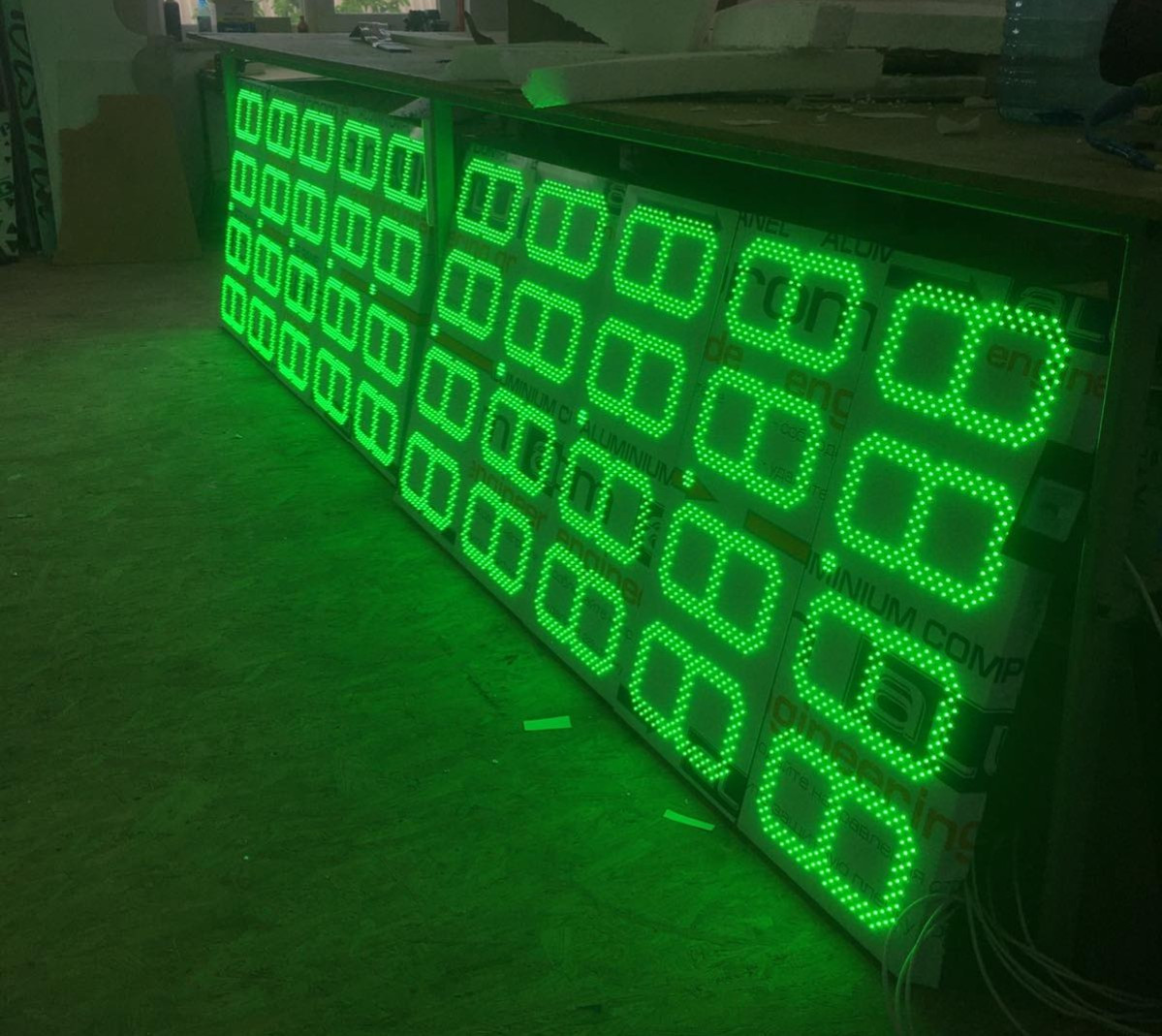 Комплект світлодіодних табло для АЗС LED-ART-Stela-300-19, цінової модуль для АЗС (6 штук) - фото 1 - id-p1426221972