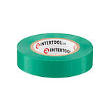 Стрічка ізоляційна 0.15мм*17мм*15м зелена INTERTOOL IT-0041, фото 3