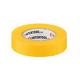 Стрічка ізоляційна 0.15 мм*17 мм*15 м жовта INTERTOOL IT-0042 mg, фото 3