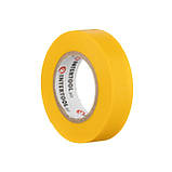 Стрічка ізоляційна 0.15 мм*17 мм*15 м жовта INTERTOOL IT-0042 mg, фото 4