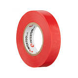 Стрічка ізоляційна 0.15 мм*17 мм*20 м червона INTERTOOL IT-0050 mg, фото 4