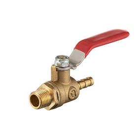 Кран кульовий повітряний, латунь, зовнішнє різьблення 1/4" на шланг 6мм, STORM INTERTOOL PT-1886 mg