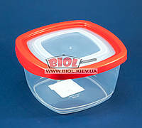 Контейнер 0,95л пищевой 146х146х83мм пластиковый квадратный прозрачный с крышкой Keeper Box Ал-Пластик