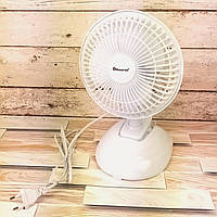 Настільний вентилятор на прищіпці 2 режими Domotec MS-1623 Білий Оригінальні фото