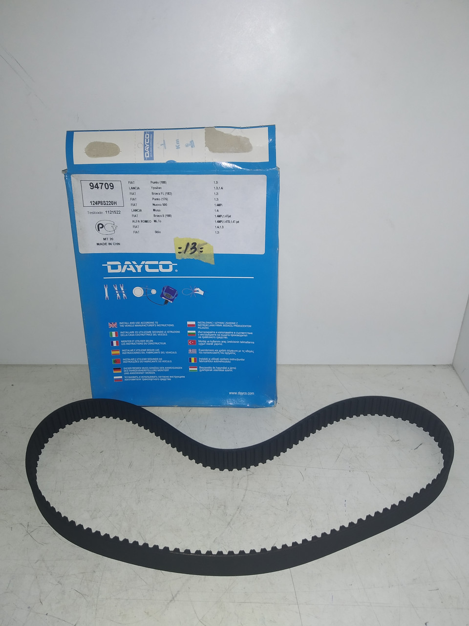 Dayco Ремінь ГРМ ALFA ROMEO GIULIETTA 10-, MITO 09-11, FIAT 500 09-12, BRAVA 98-02,BRAVO 07-11