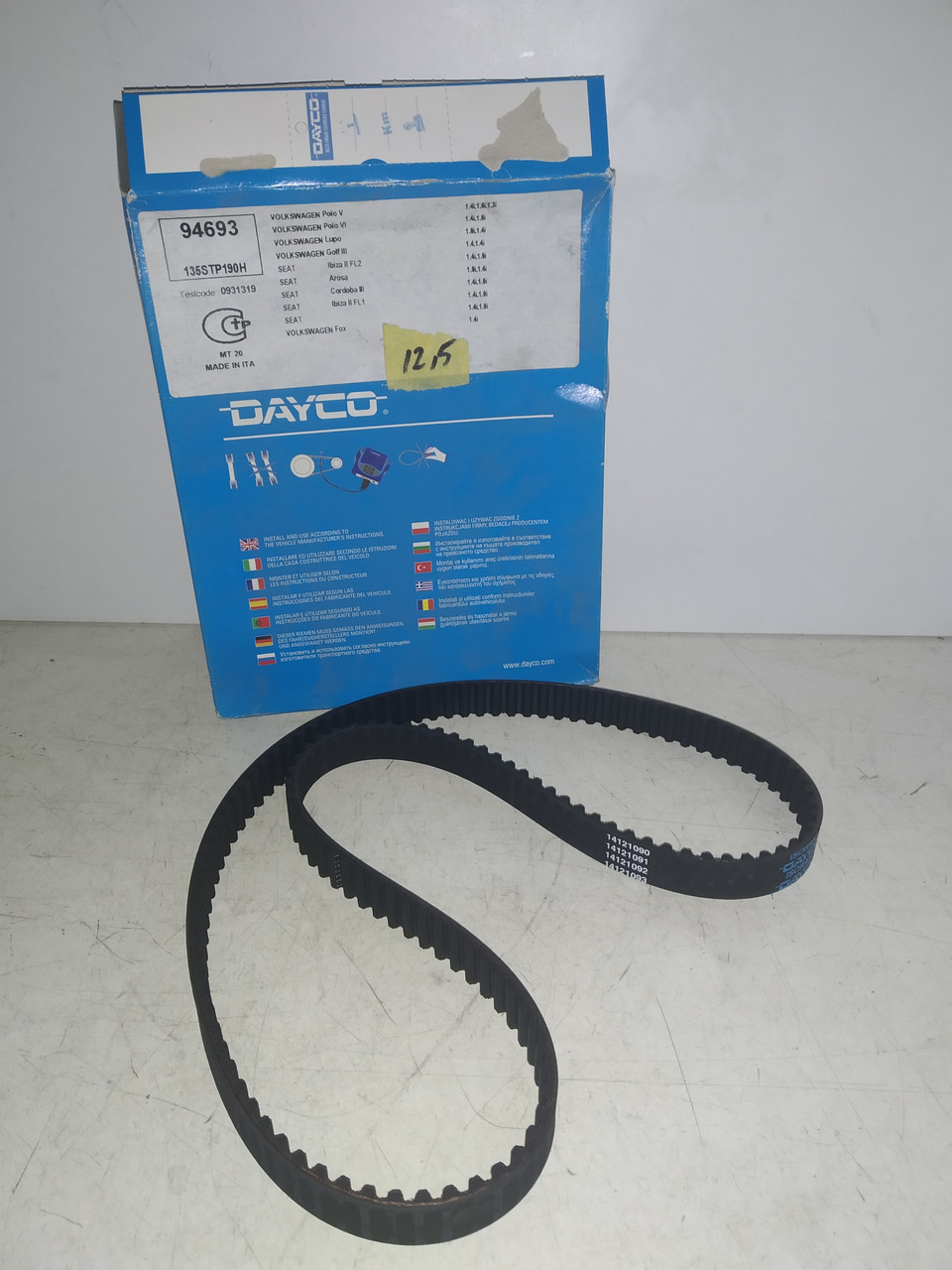 Dayco Ремень ГРМ SEAT IBIZA 1999-2002, INCA 1998-1999, VOLKSWAGEN CADDY 96-99