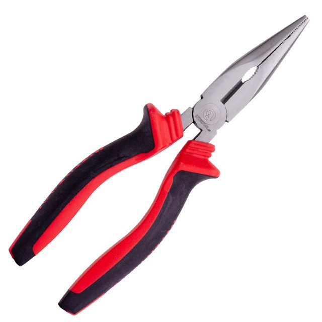 Довгогубці прямі 160 мм, 40CrV, фосфатовані, поліровані. INTERTOOL NT-0136