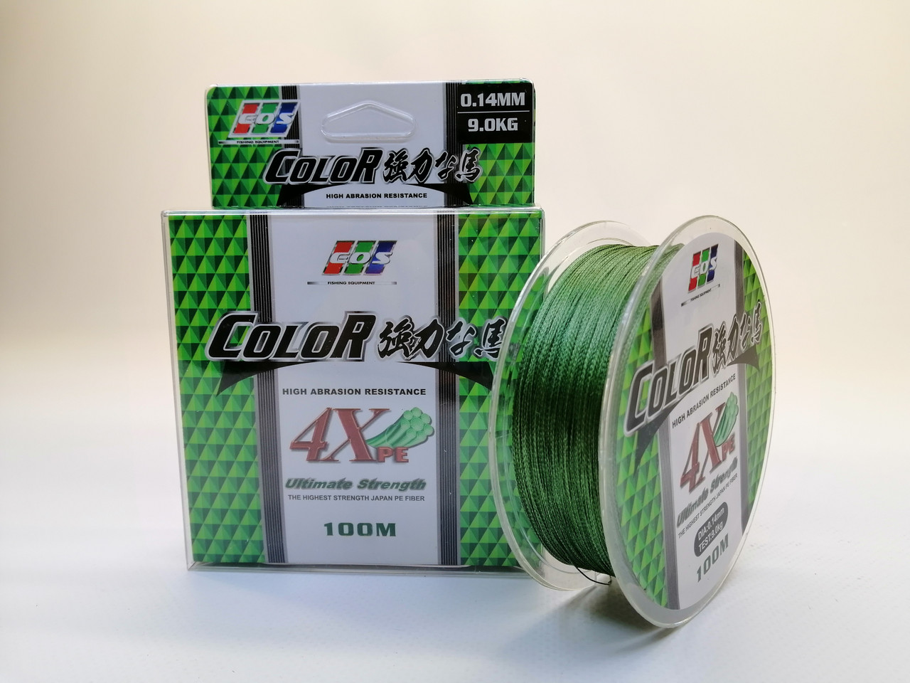 Шнур EOS COLOR 4X PE 100м 0.14мм