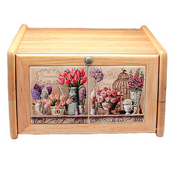 Хлібниця Прованс. Тюльпани, троянди, 41х22х21,5, 15х30 см (262-0006M)