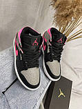 Кроссовки Nike Air Jordan Retro 1 Mid "Pink Shadow"	Артикул N0127, фото 4