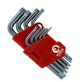 Набір Г-подібних ключів TORX з отвором Cr-V Small INTERTOOL HT-1831