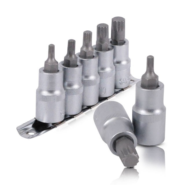 Набір сплайнів на планці М5, 6, 8, 10, 12 - 1/2", 5 од. INTERTOOL HT-1850