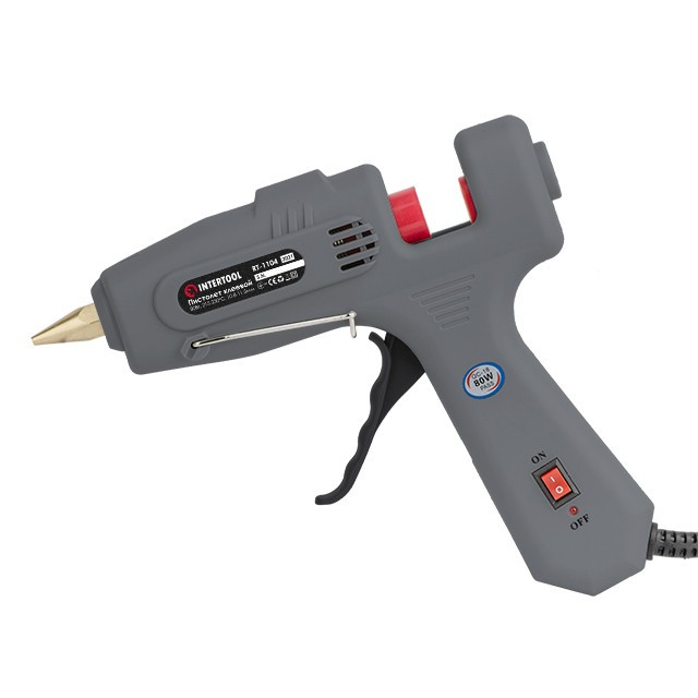 Клейовий пістолет INTERTOOL RT-1104, пістолет для клейових стрижнів 10.8-11.5 мм
