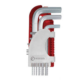 Набір ключів Г-подібних шестигранних подовжених 9 од., 1.5-10 мм, S2, PROF INTERTOOL HT-1803