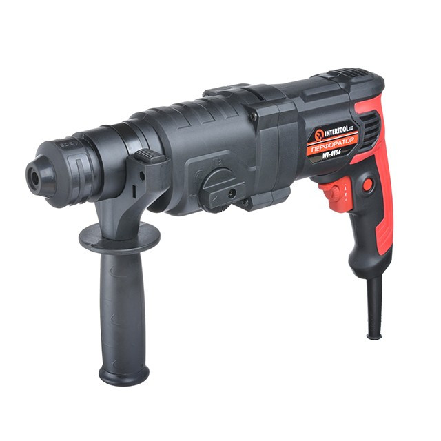 Перфоратор 1000 Вт, 3.5 Дж, 0-1100 об/хв, 0-4700 уд/хв, 3 режими INTERTOOL WT-0156, Електричний перфоратор, фото 1